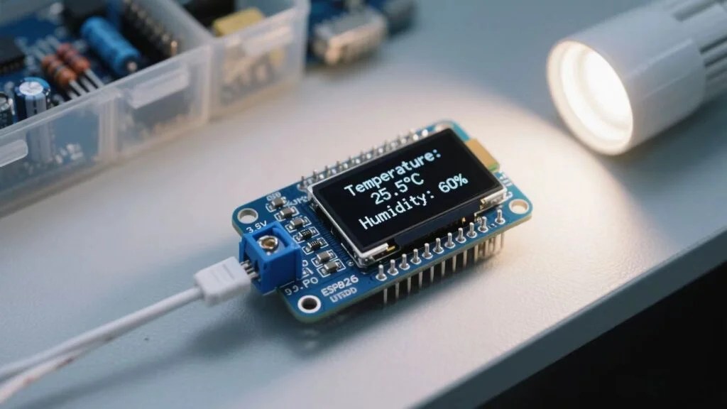 ESP8266 Temperature and Humidity Monitoring with DHT Sensor ESP8266 Temperature and Humidity Monitoring with DHT Sensor
