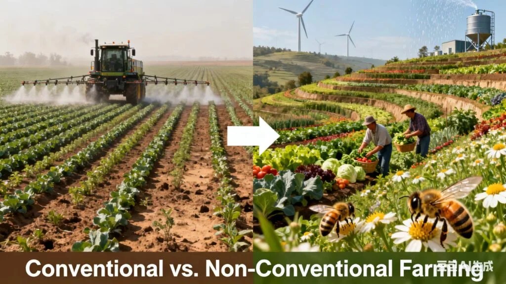 Conventional vs. Non-Conventional Farming: Key Differences and Benefits Conventional vs. Non-Conventional Farming: Key Differences and Benefits