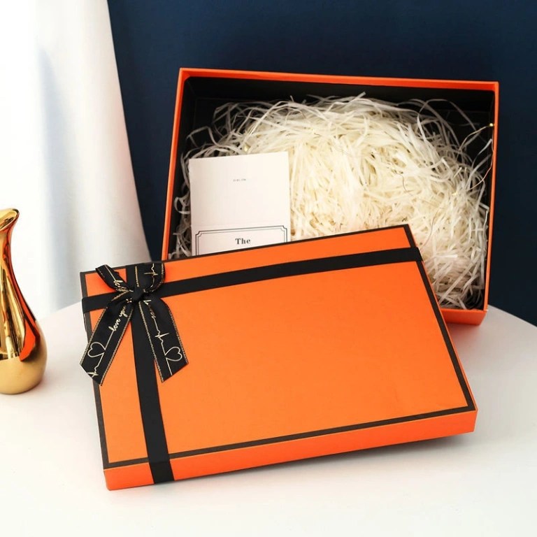 Orange Gift Packaging Box High-end Lid Gift Box