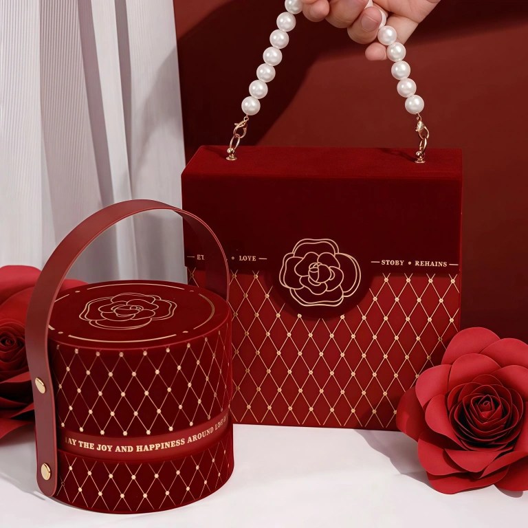 Camellia Series Paper Flip-Top Gift Box Event Festival Gift Packaging Box