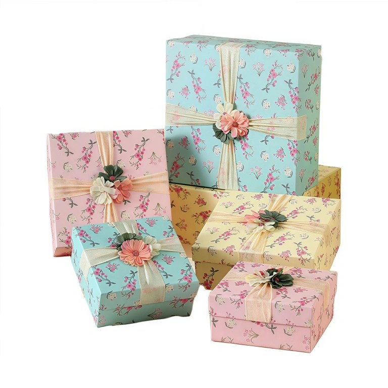 Exquisite Small Fresh Gift Box Lid Box Cosmetics Gift Box Packaging Box