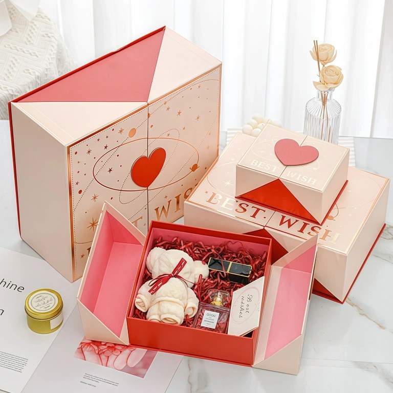 Valentine's Day Double Door Heart Flip-Top Gift Box