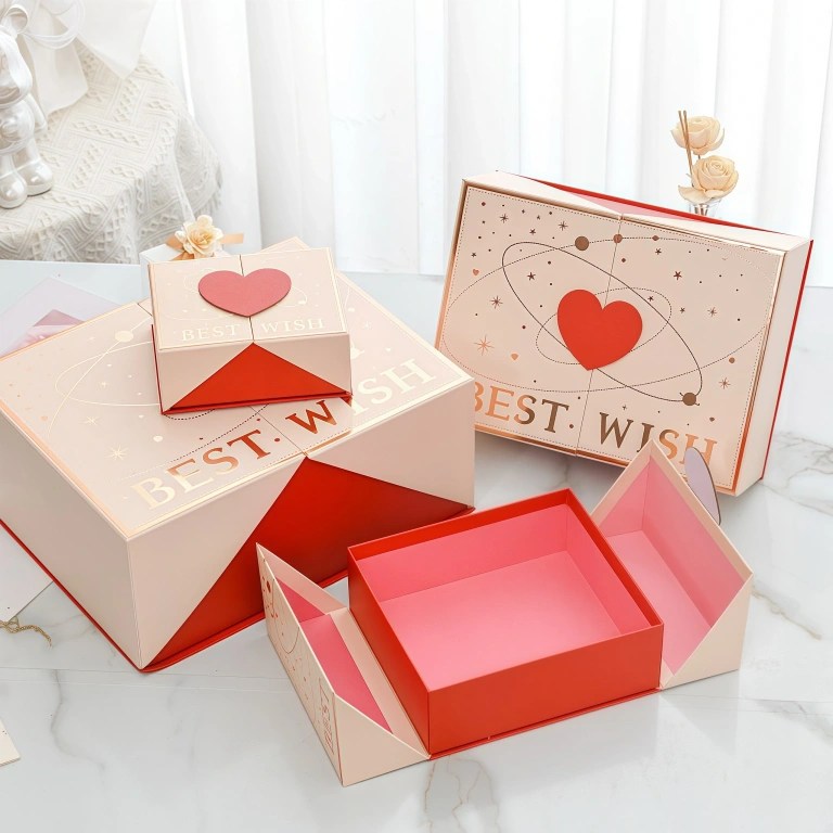 Valentine's Day Double Door Heart Flip-Top Gift Box