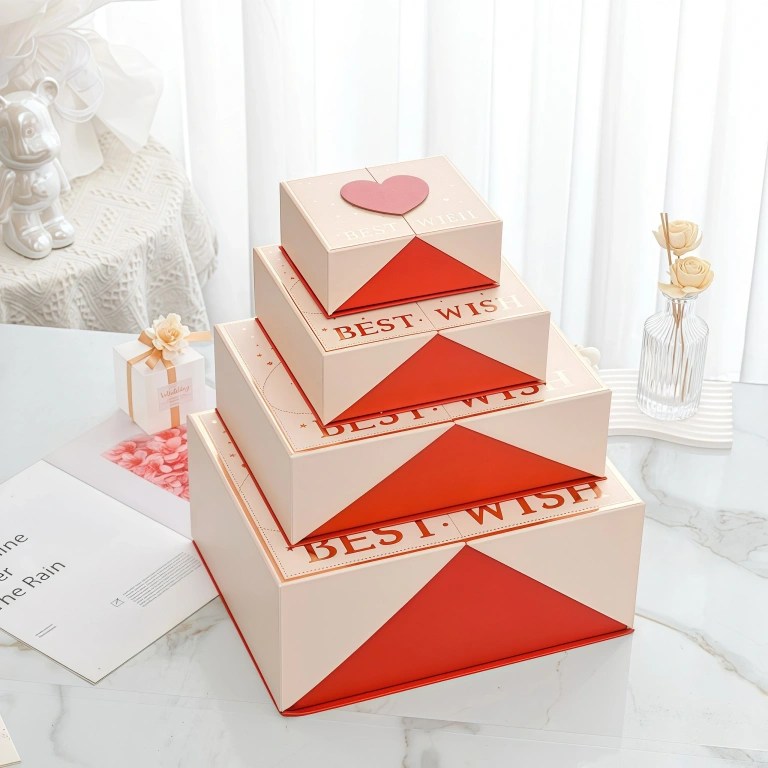 Valentine's Day Double Door Heart Flip-Top Gift Box