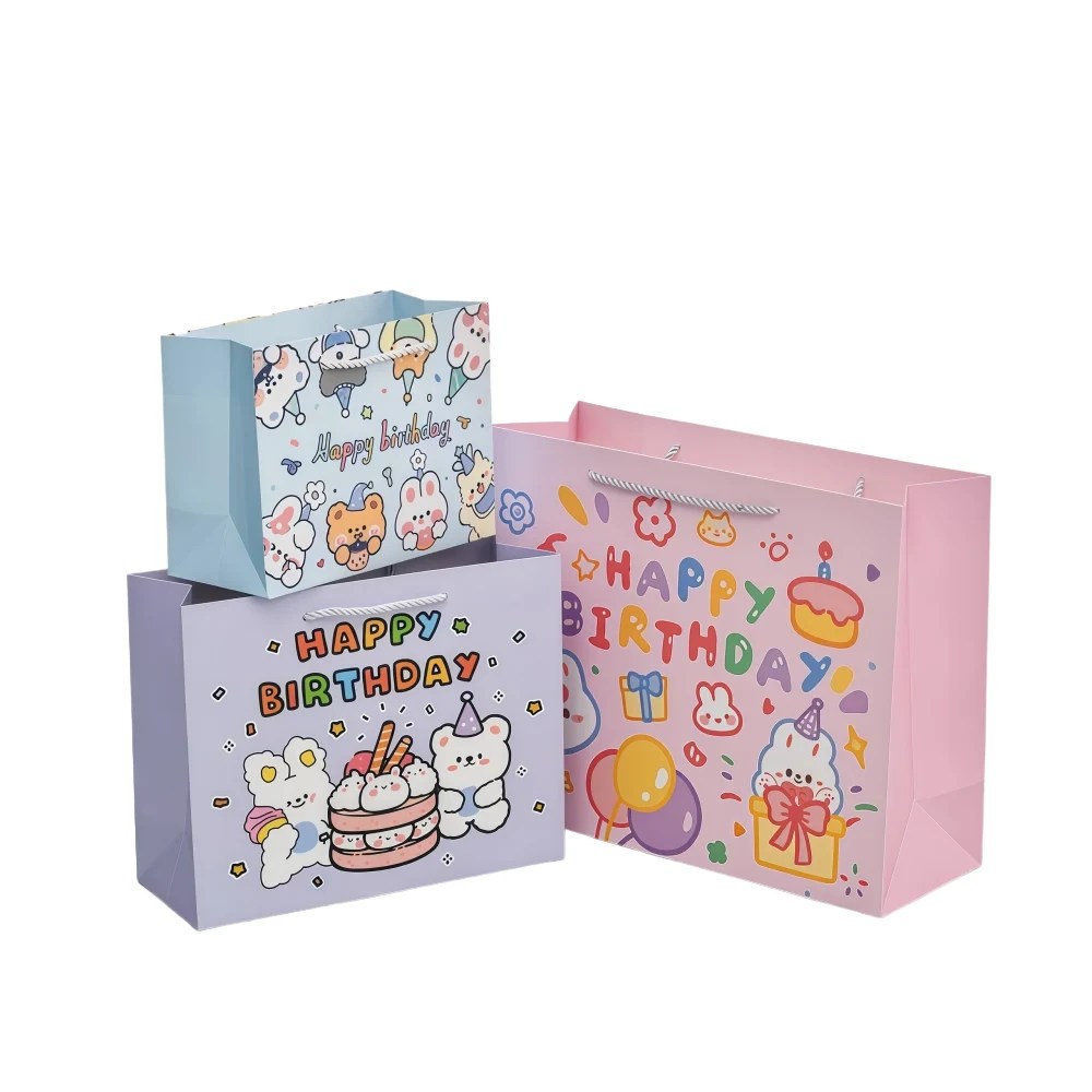 Custom Happy Birthday High-end Gift Handbag Paper Bag