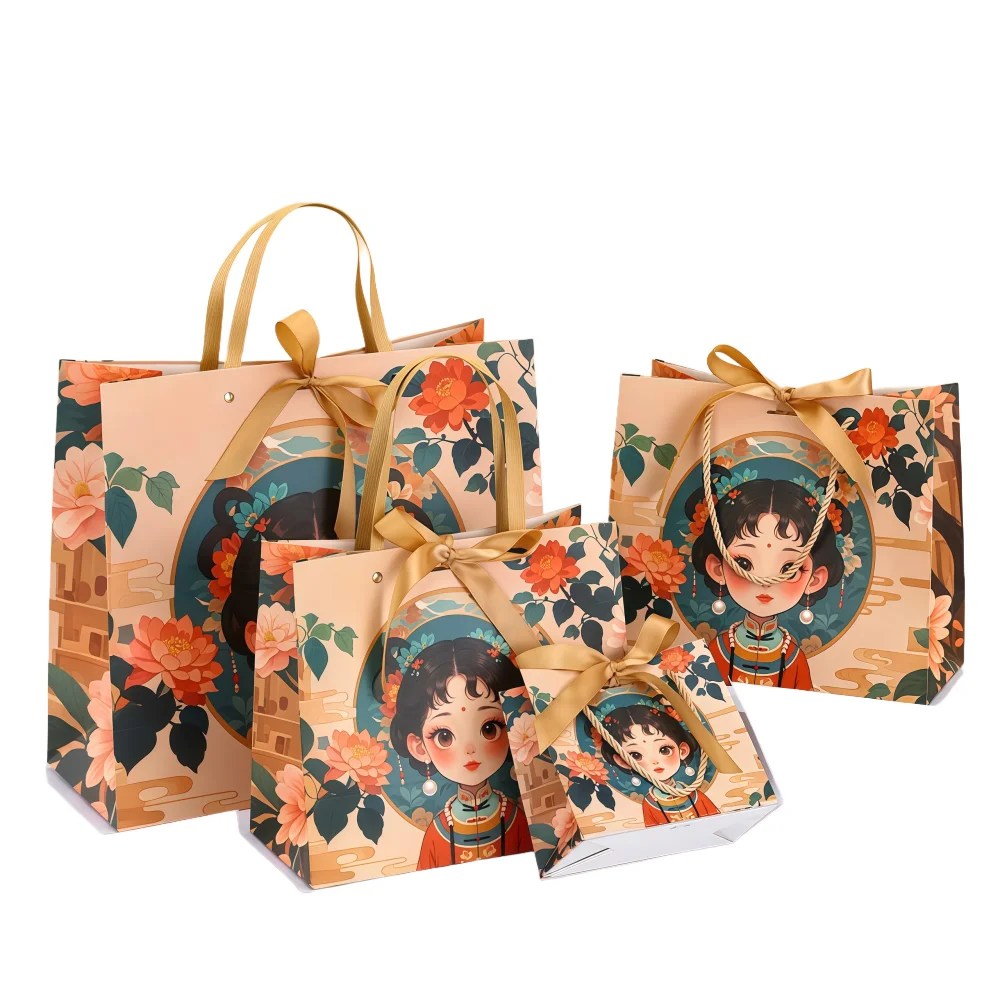 Custom Ancient Style High-end Gift Handbag Paper Bag