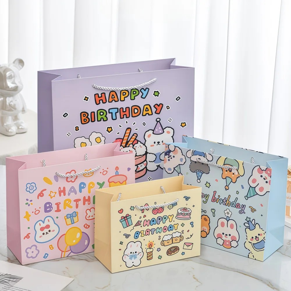 Custom Happy Birthday High-end Gift Handbag Paper Bag