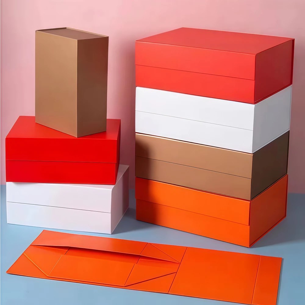 Custom Foldable Gift Box in Various Colors and Sizes Gift Packaging