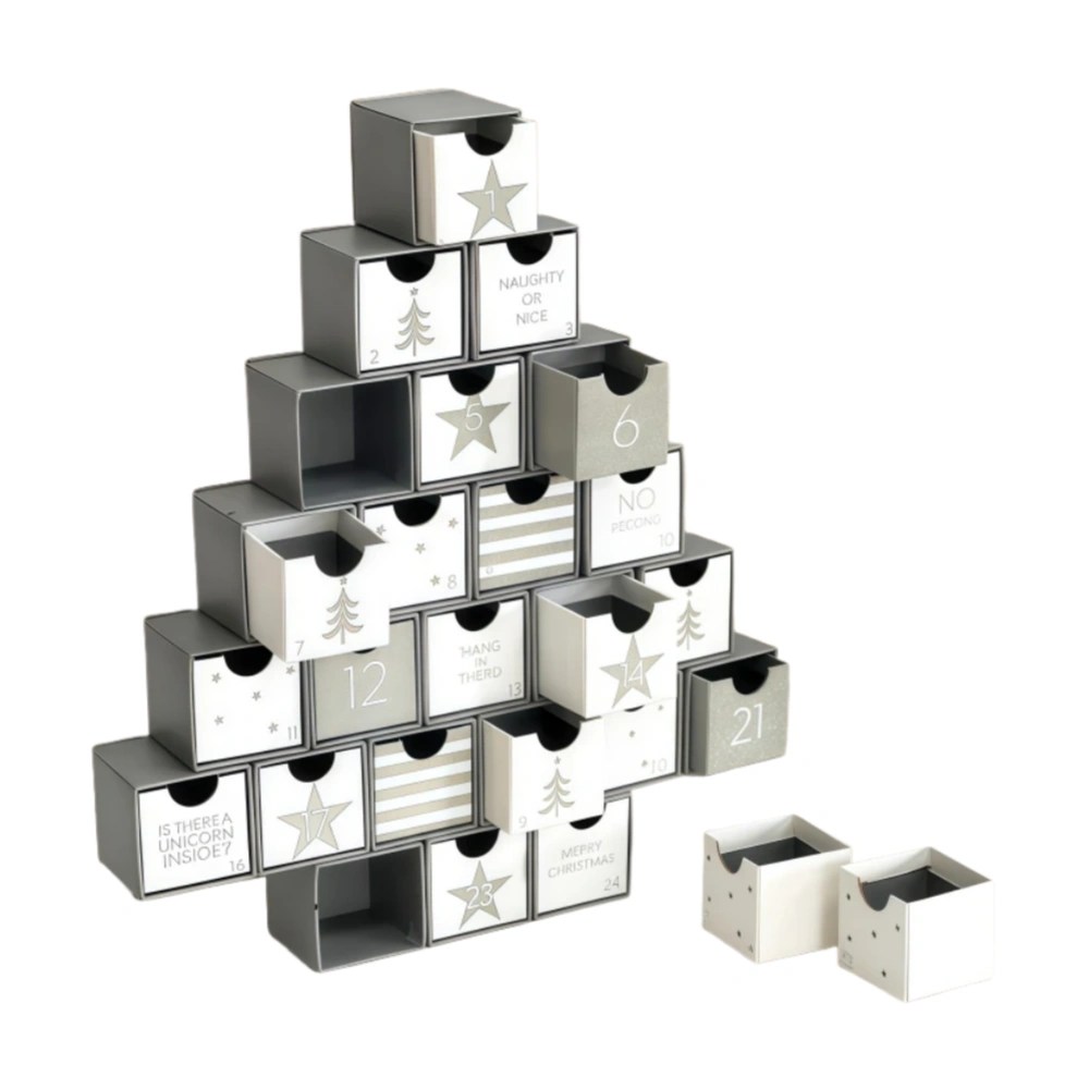 Custom Christmas Tree Shape Unique Shape Drawer Gift Box