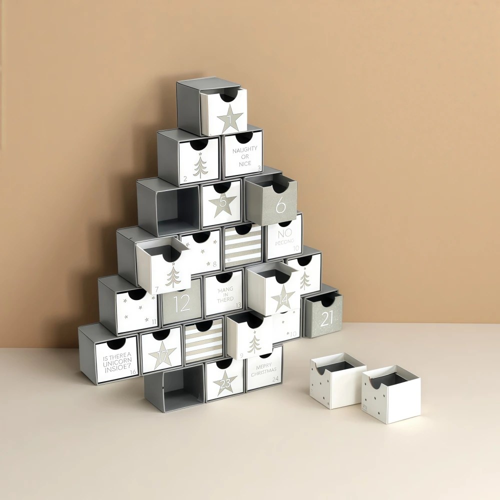 Custom Christmas Tree Shape Unique Shape Drawer Gift Box