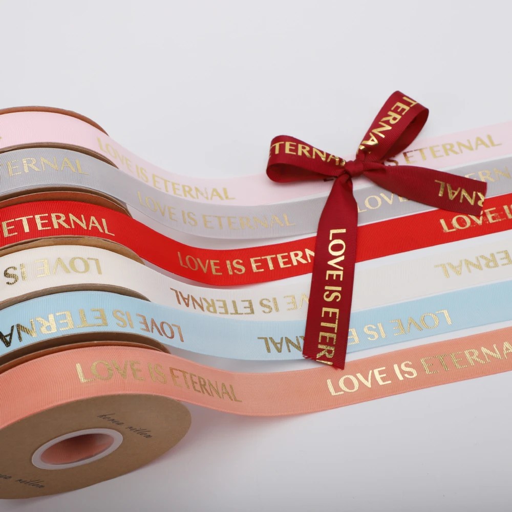 Gift Packaging Ribbon Hot Stamping Floral Cake Gift Box Ribbon