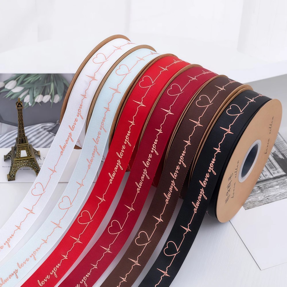 Gift Packaging Ribbon Hot Stamping Floral Cake Gift Box Ribbon