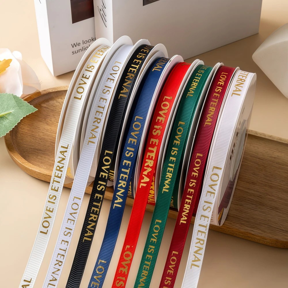 Gift Packaging Ribbon Hot Stamping Floral Cake Gift Box Ribbon