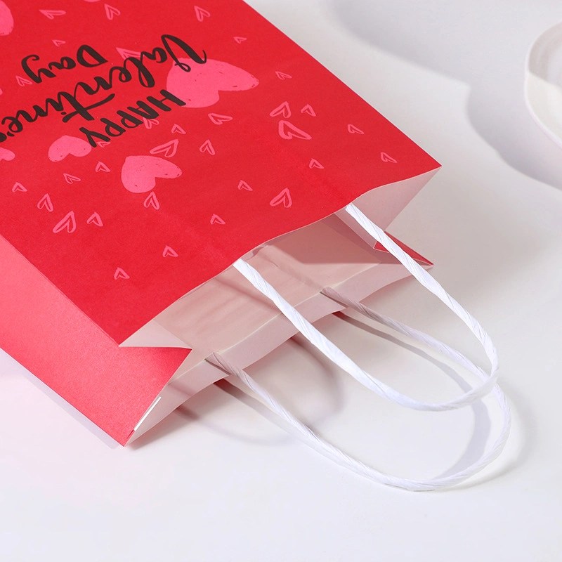 Valentine's Day Heart-shaped Decorative Gift Paper Bag