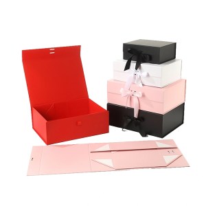 Custom Multi-Color Paper Foldable Gift Box with Gift Handbag – Image 1