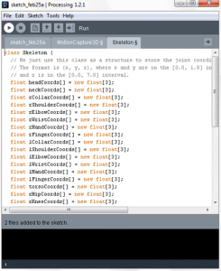 Processing Sample Code A Processing sample code