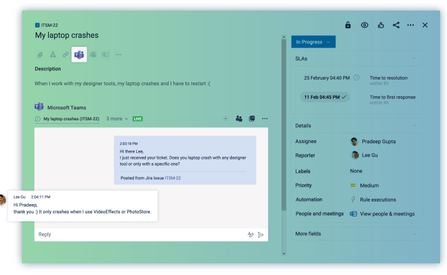 Microsoft Teams For Jira - Yasoon