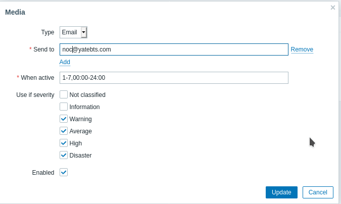 Set up Email alerts in Zabbix using a Gmail account 23