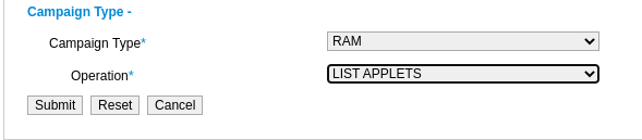Create RAM campaigns using OTA Interface 35