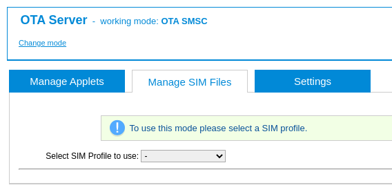 Sending custom OTA commands in OTA SMSC mode 29