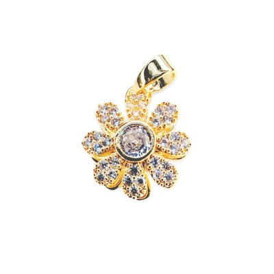 Spinning Gold Flower Charm