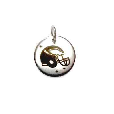 Birds Helmet Silver Charm