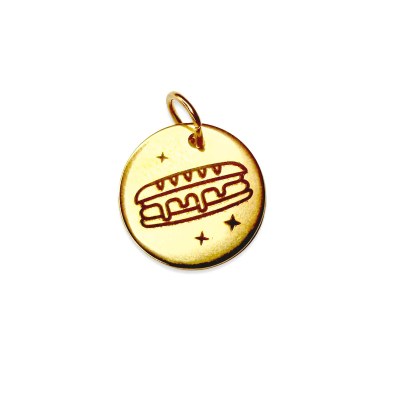 Cheesesteak Gold Charm