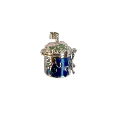 Blue Flower Trinket Box Charm