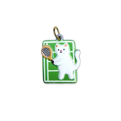 Tennis Cat Charm
