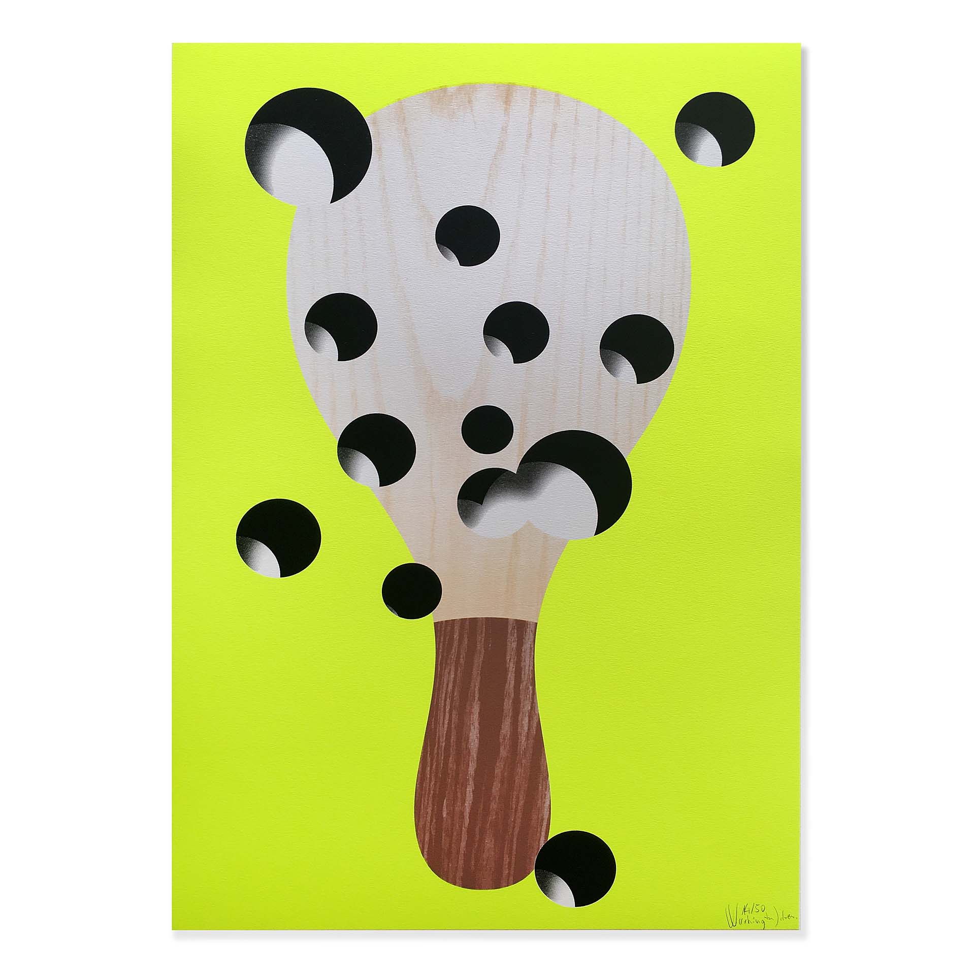 Washington Silvera - “Raquete”, 2016 - serigrafia - 46 x 64 cm