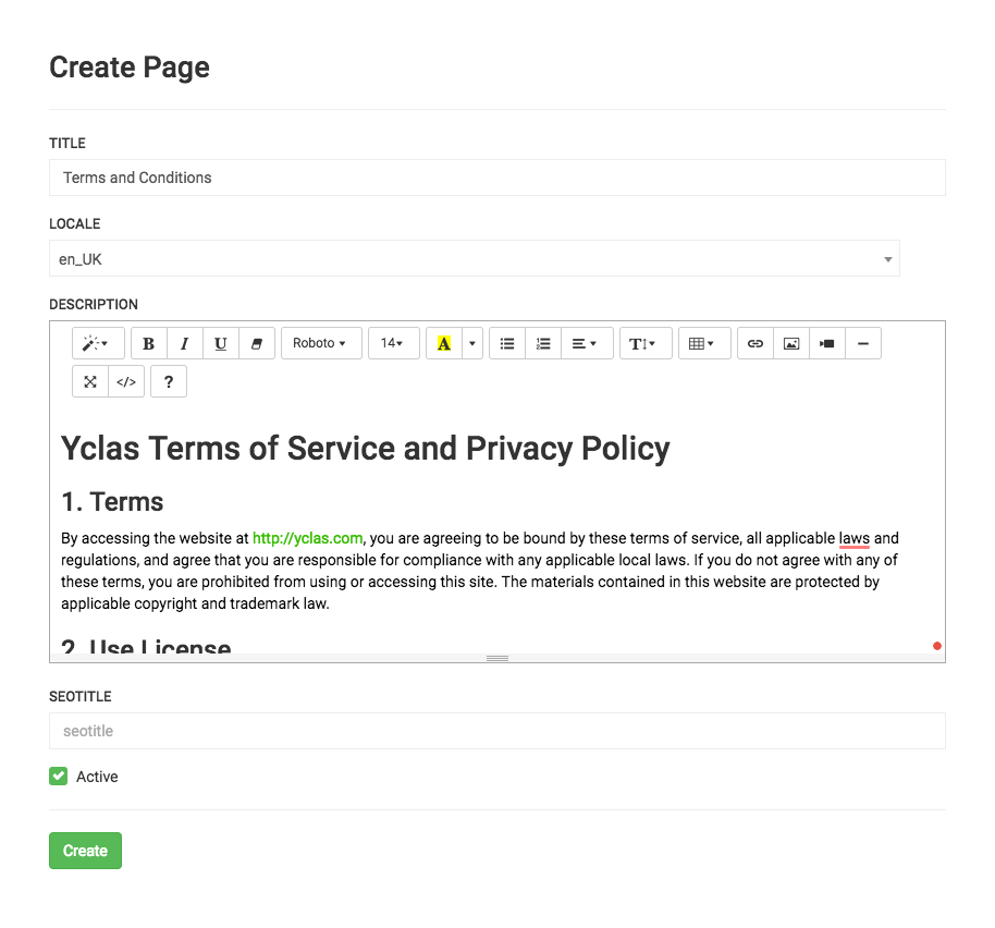 Editor de páginas para tu web de clasificados