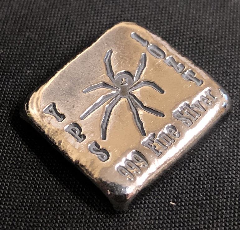 1 oz Spider Bar – Yeager's Poured Silver | 330-299-5239