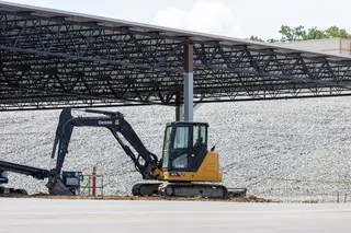 Min Excavator on Construction Site