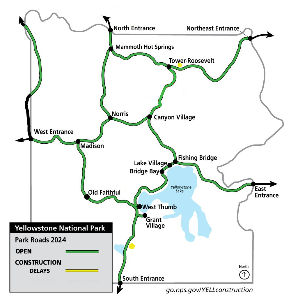 Yellowstone National Park Road Information Yellowstone Up Close And 