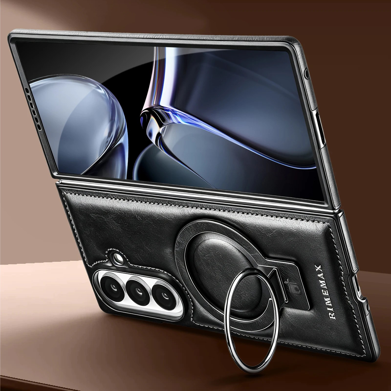 Samsung Galaxy Z Fold 8 Business Leather Case with Ring Stand | Wholesale
