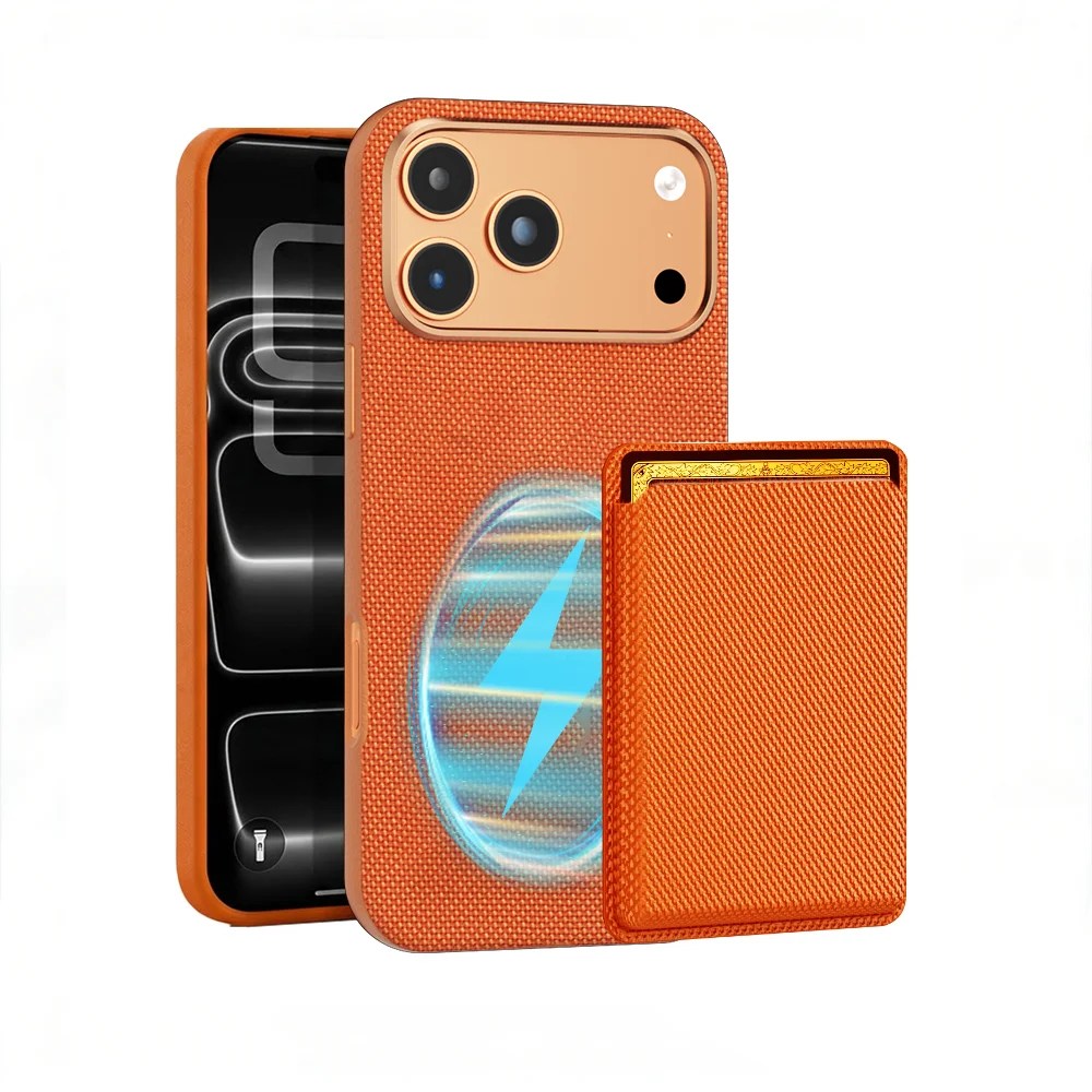 iPhone 18 Pro woven fabric card slot magnetic case