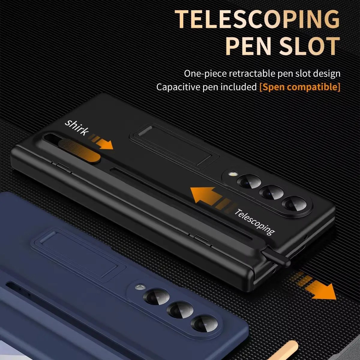 Samsung Galaxy Z Fold 8 Matte Kickstand Case with Built-in Screen Protector | Wholesale