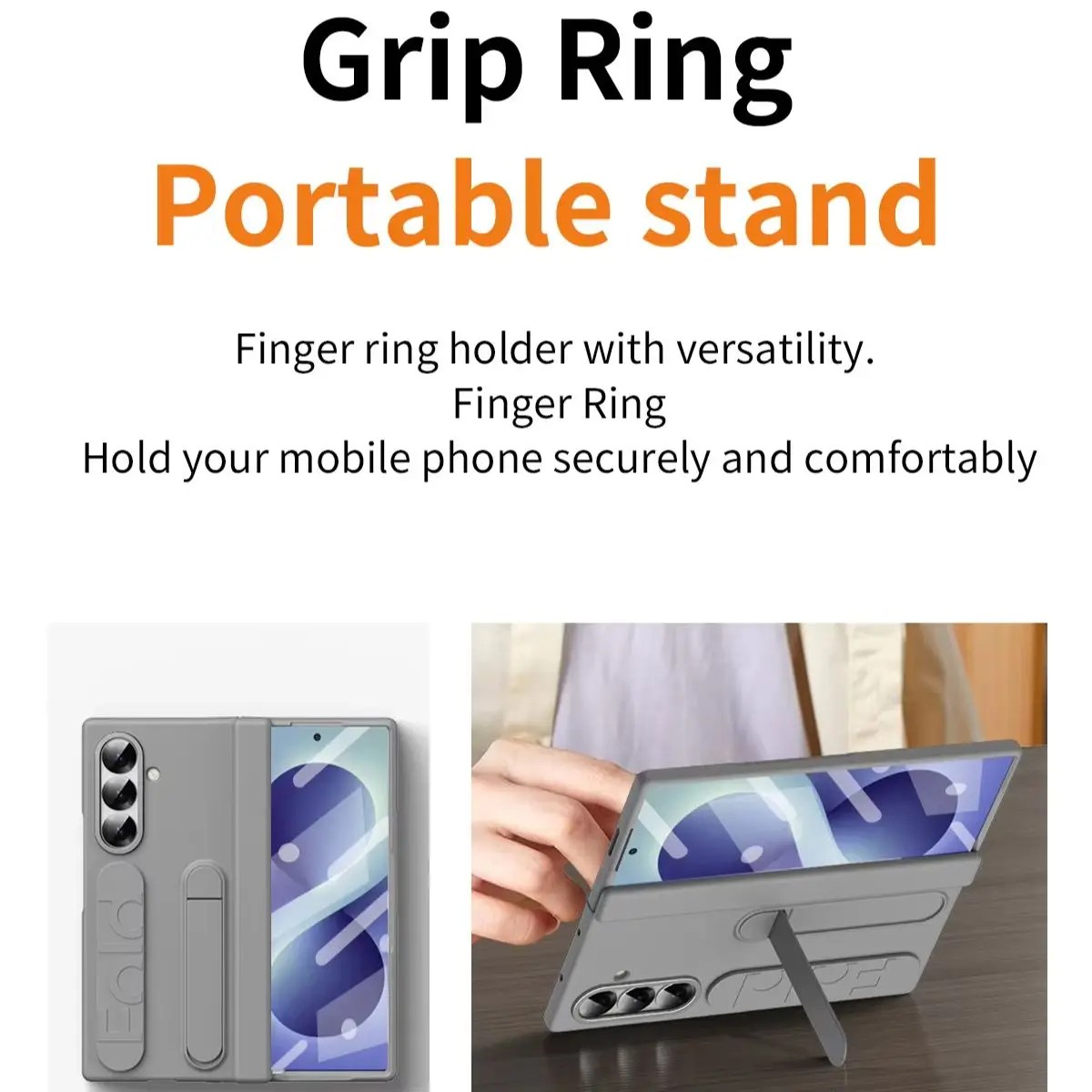Samsung Galaxy Z Fold 8 Silicone Hand-Strap Stand Case | Wholesale