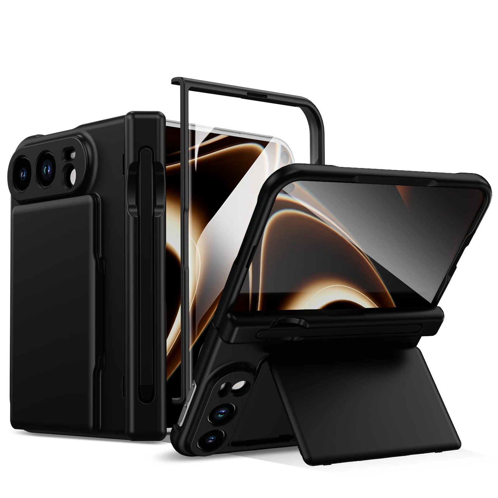 iPhone Duo multi-functional full hinge case with stylus