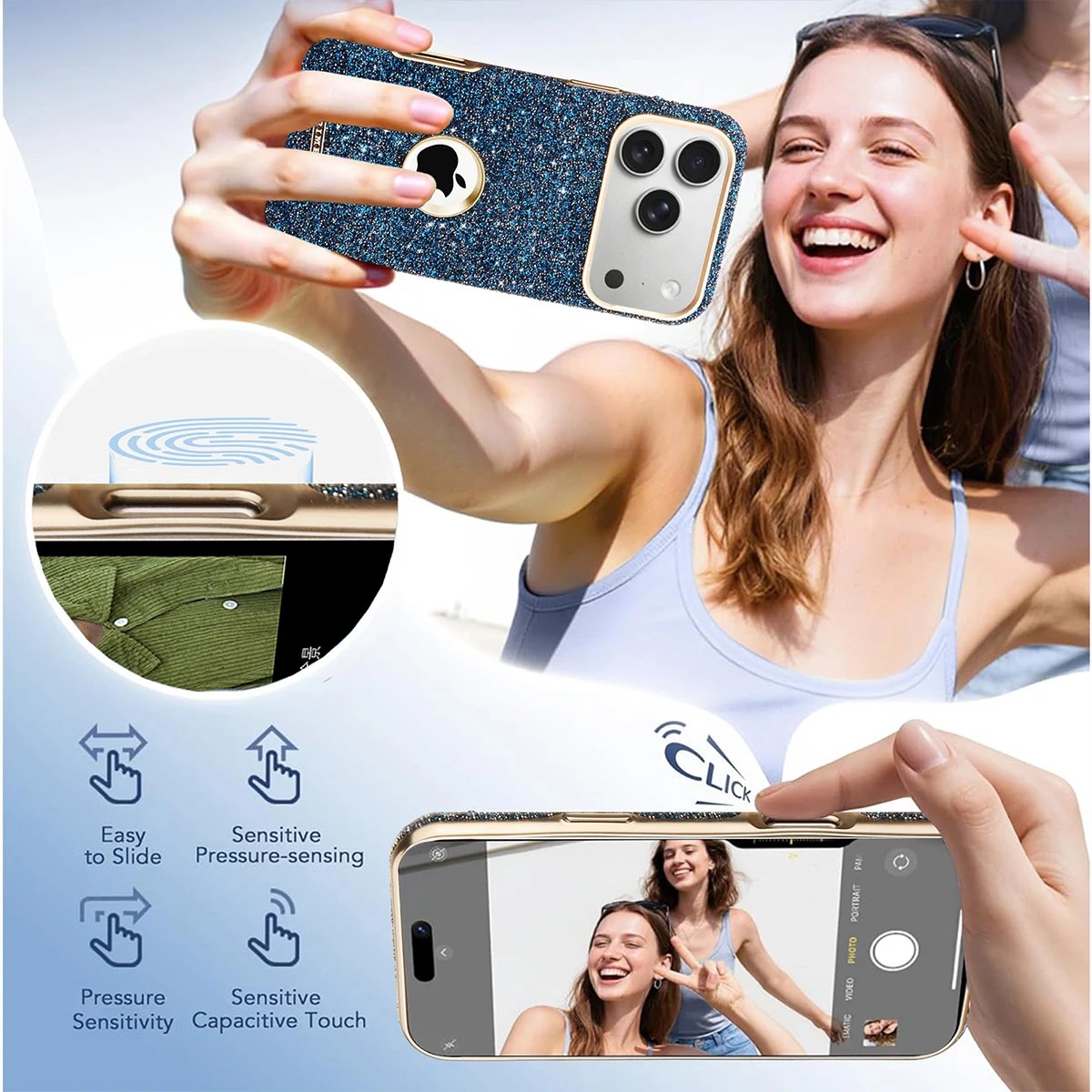 iPhone Luxury Glitter Sparkle MagSafe Crystal Case | Wholesale