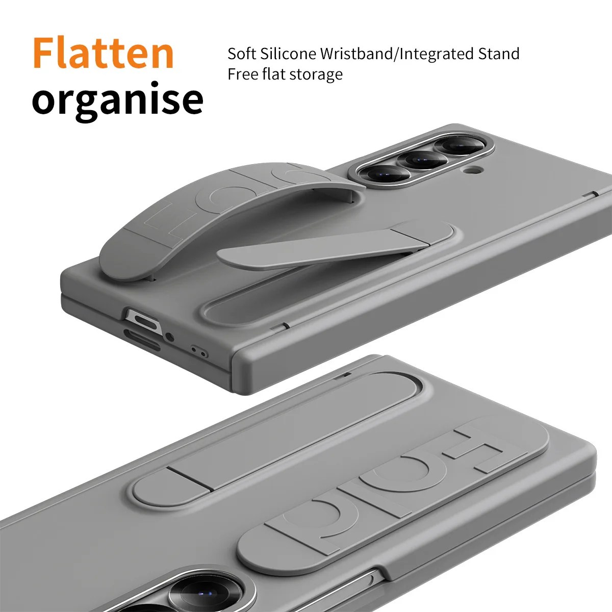 Samsung Galaxy Z Fold 8 Silicone Hand-Strap Stand Case | Wholesale