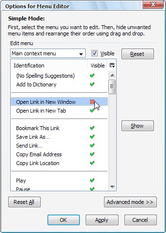 Firefox Menu Editor Addon Firefox Menu Editor Addon