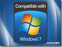 Windows 7 Compatible Sticker PSD