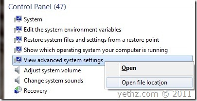 Open File Location Open File Location