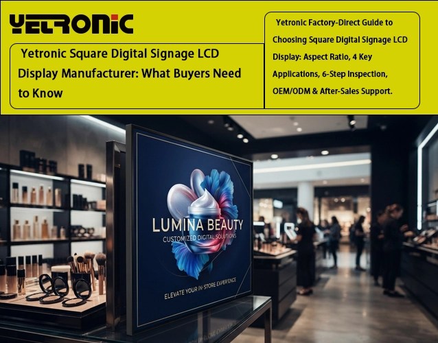 Square Digital Signage LCD Display