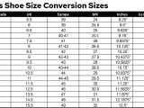 Mens Shoe Size Conversion Chart Ygraph