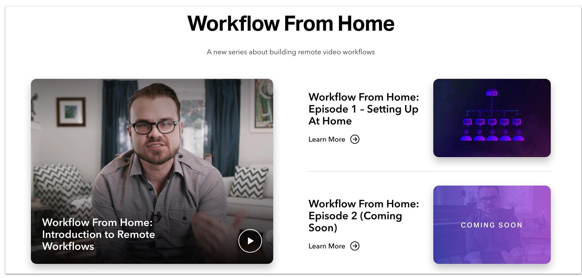 Frame.io Presents Workflow From Home A New YouTube Series Hosted by