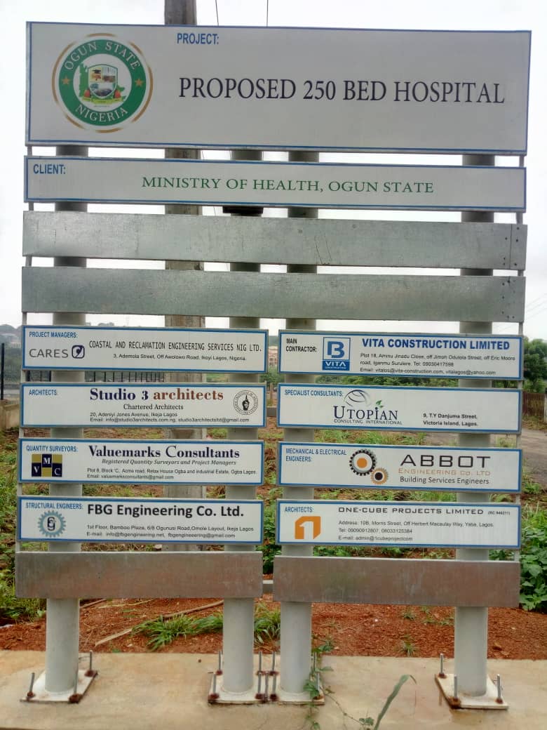 Proposed 250 bed hospital