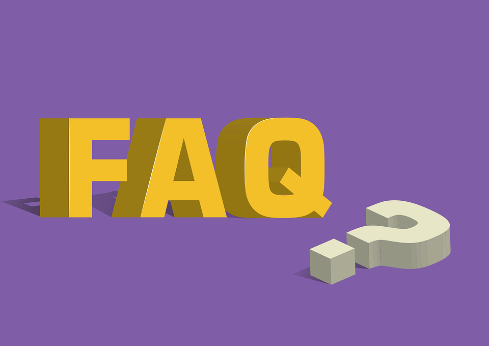 Image of FAQ? block letters