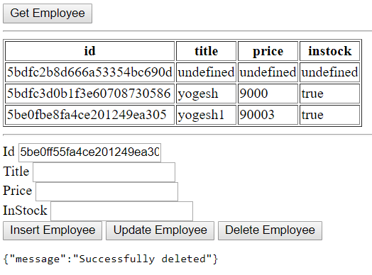 CRUD REST API Using NodeJS and mongoDB Angular
